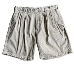 Bolle Golf Chino Shorts Mens 38 Beige Tan Golfer Slash Pockets Casual Outdoors